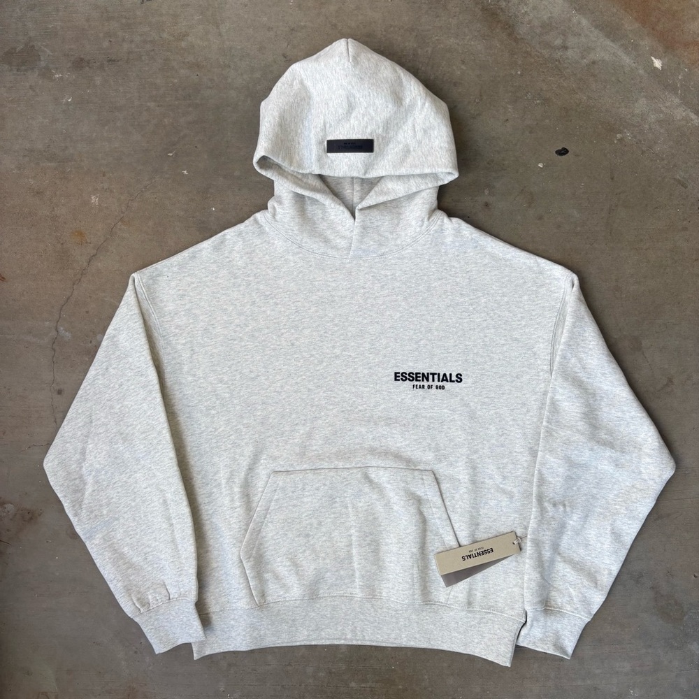 Essentials Light Gray Men's Hoodie